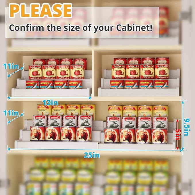 Expandable Bamboo Can Rack Organizer - Image 3