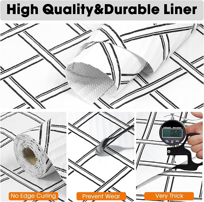 Drawer and Shelf Liner for Kitchen Cabinets Non-Adhesive, Non-Slip Cabinet - Image 5