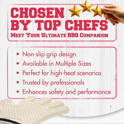 KITCHEN PERFECTION Silicone Smoker Oven Gloves - Image 6