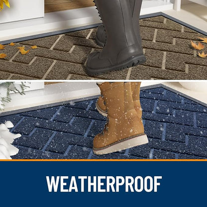 OLANLY Front Door Mat Indoor Outdoor Entrance, Waterproof All-Season, - Image 3