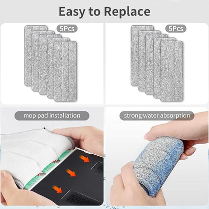 10Pcs Joymoop Mop Replacement Pads, 13 * 4.9'' Universal Mop Pads Mop Head - Image 4