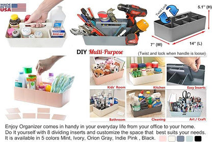 2 PACK - Portable DIY 8 Dividers Durable Plastic Organizer Tote Tool Home - Image 6