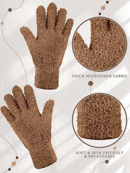 Patelai 3 Pairs Microfiber Plant Dusting Gloves Leaf Cleaning Gloves - Image 5