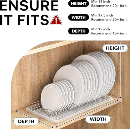 Simple Houseware Stainless Steel Plate Drying Rack - Image 5