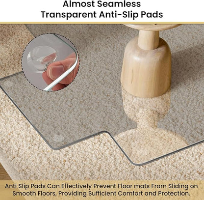 VSARHouse Irregular Tempered Glass Office Chair Mat - Image 5