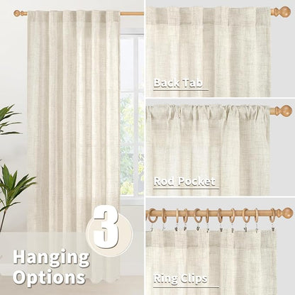 YoungsTex Linen Curtains 95 Inch Length - Image 5