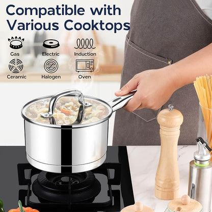 LIANYU Stainless Steel Saucepan Set - Image 4