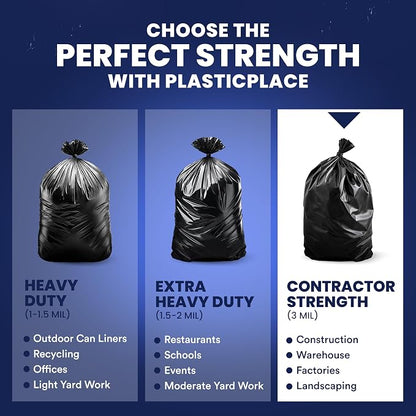 Plasticplace 55 Gallon Contractor Bags, 4 Mil - Image 6