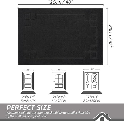 BEQHAUSE Door Mat 32" x 48", Non-Slip Door Mats Indoor Entryway Rugs Washable - Image 2