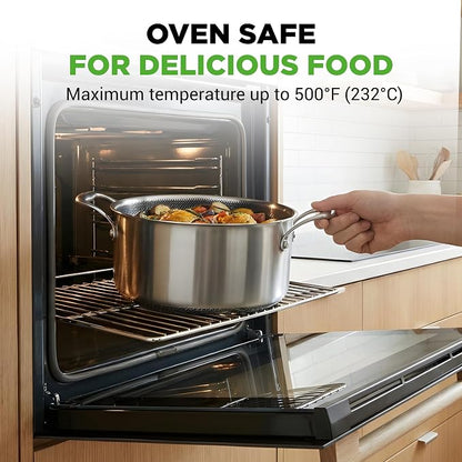 NutriChef 5 QT Stainless Steel Stew Pot - Image 4