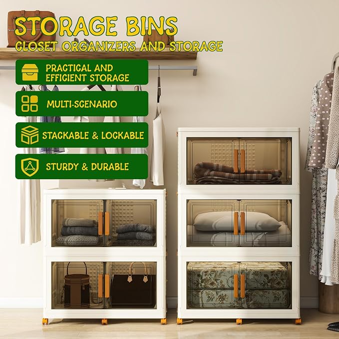 2 Tier Extra Large Stackable Storage Bins - Image 3