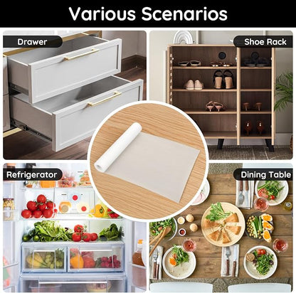 Kitchen Cabinet Liners for Shelves, 17.7" W x 197" L x 0.02" T, Non Adhesive - Image 7