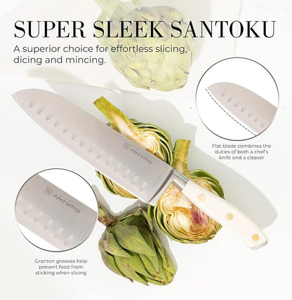 Styled Settings White Knife Set - Image 7