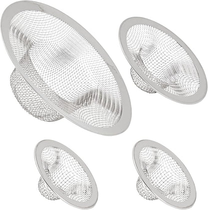 Juvale 4-Pack Stainless Steel Kitchen Sink Drain Strainer by Juvale