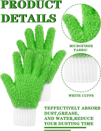 Bencailor 3 Pairs Microfiber Plant Dusting Gloves Leaf Cleaning Gloves - Image 5
