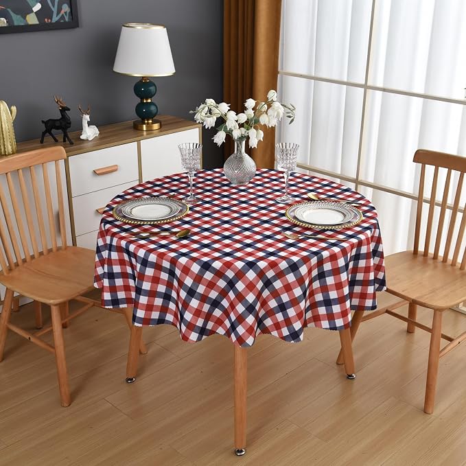 Waterproof Plaid Tablecloth Fabric - Image 4
