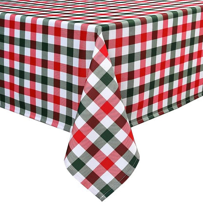 Waterproof Christmas Plaid Tablecloth Fabric - Image 3