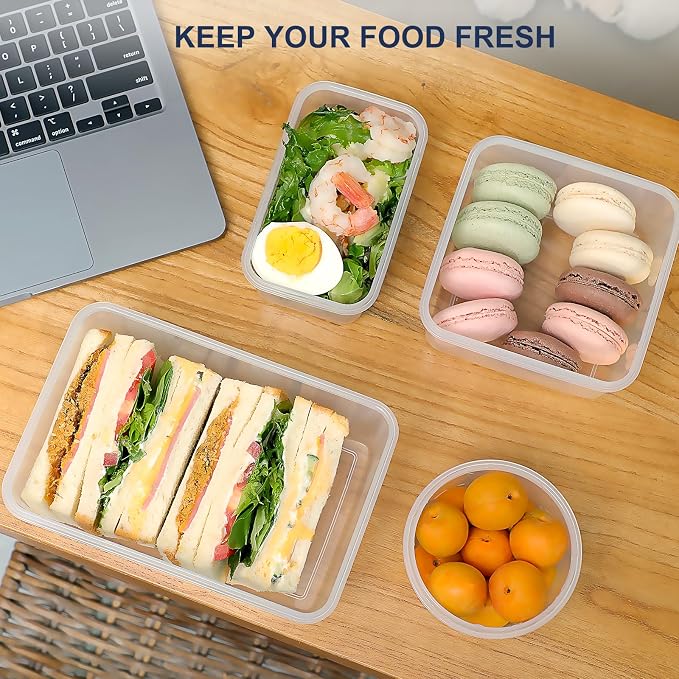 50 PCS Food Storage Containers Set, Plastic Food Containers - Image 7