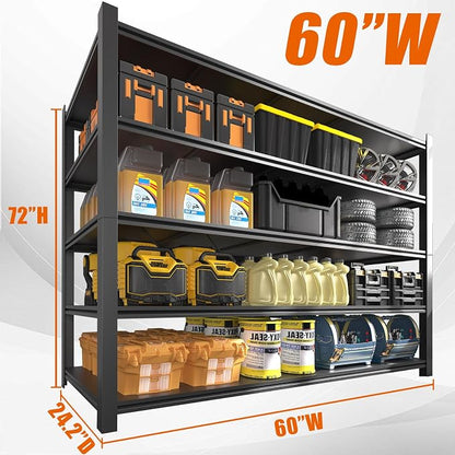 60"W Garage Shelving Heavy Duty Metal Shelving 3000LBS Storage Shelves - Image 3