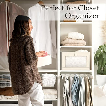 Criusia Linen Closet Organizers and Storage, 8 Pack Large Linen Closet Baskets - Image 6