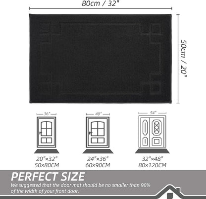 BEQHAUSE Door Mat 20" x 32", Non-Slip Door Mats Indoor Entryway Rugs Washable - Image 2