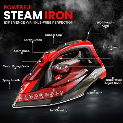 Utopia Home Steam Iron for Clothes - Image 2