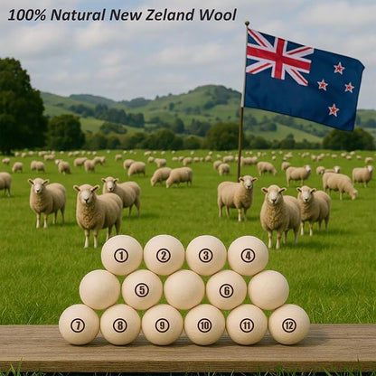 Sheep Wool Dryer Balls 12 Pack XXL Premium Natural Fabric Softener, Reusable - Image 7