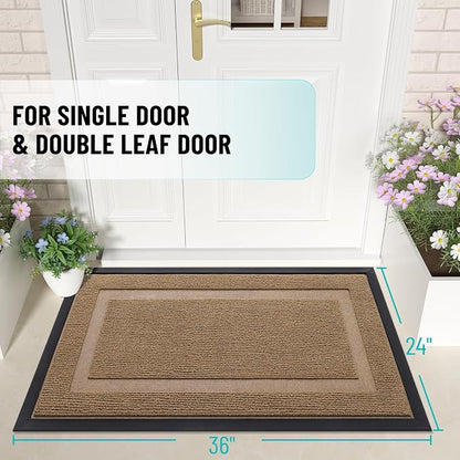 OLANLY Front Door Mat Indoor Outdoor Entrance, Waterproof All-Season, - Image 3