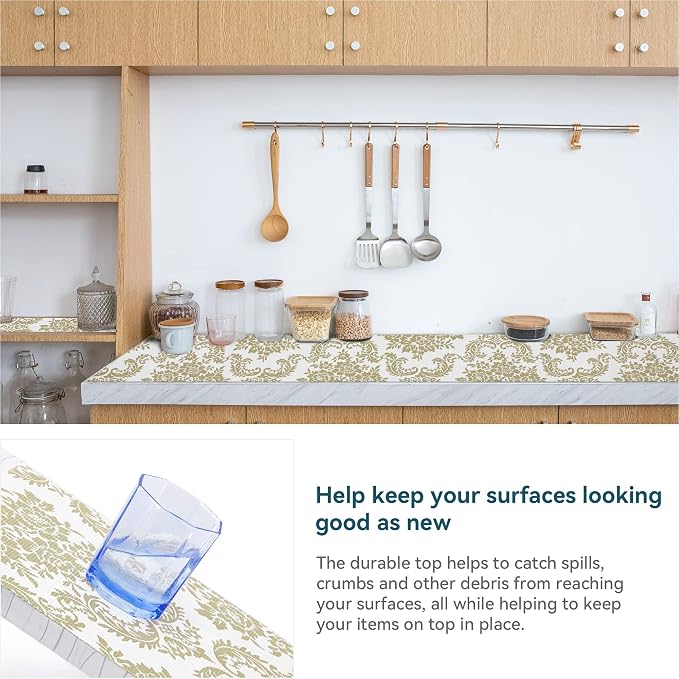 Shelf Liner 18" W x 96" L Cabinet Liners Non Adhesive, Drawer Liners Non Slip - Image 3