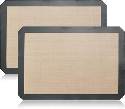 Luckyiren Silicone Baking Mat Set, Non-Stick Reusable Food-Grade Oven Liners by Luckyiren