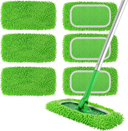 6Pcs Reusable Microfiber Mop Pads Compatible by ZEHRAI