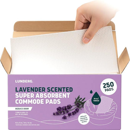 Lunderg Lavender Scented Super Absorbent Commode Pads by LUNDERG