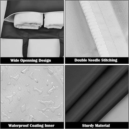 Fiodrimy 2 Pcs Large Travel Laundry Bags - Washable Waterproof Wet Clothes Bags for Gym, Swimming, Yoga & College Dorm (Black+Pink)