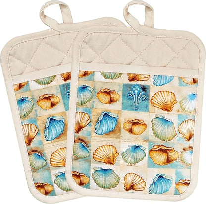 Pot Holders Set of 2 Heat Resistant 480 ℉Non Slip Clear Silicone Printed - Image 8