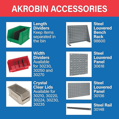 Akro-Mils 30235 AkroBins Plastic Storage Bins, Space-Saving Stackable Bins - Image 5