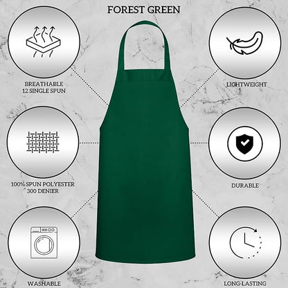 GREEN LIFESTYLE 12 Pack Professional Chef Apron – Grilling Aprons - Image 4