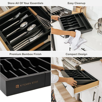 KitchenEdge Premium Silverware, Flatware and Utensil Organizer - Image 3
