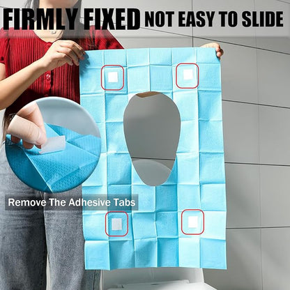 50 Pack Toilet Seat Covers Disposable 16x24 Inch XL Portable Toilet Liners - Image 4