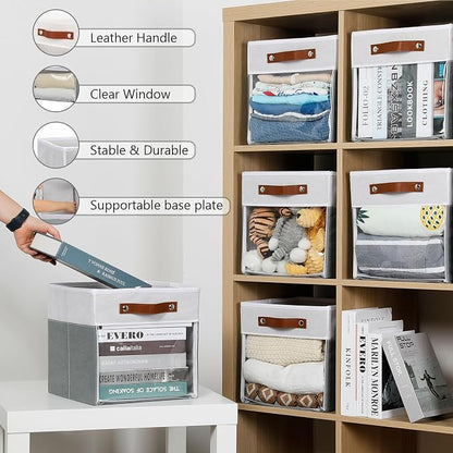 HNZIGE 11x11 Cube Storage Bins for Cube Organizer, Collapsible Decorative - Image 7