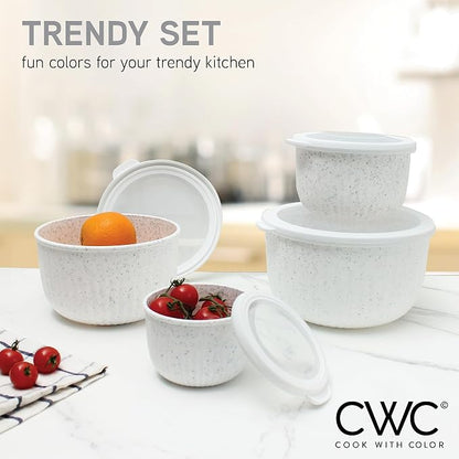 COOK WITH COLOR Prep Bowls with Lids- Wide and Deep Nesting Plastic Small - Image 2