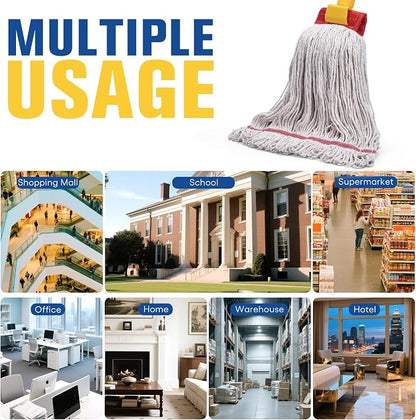 Matthew Cleaning Commercial Mop Head Replacement, 5 Inch Wide Headband - Image 7