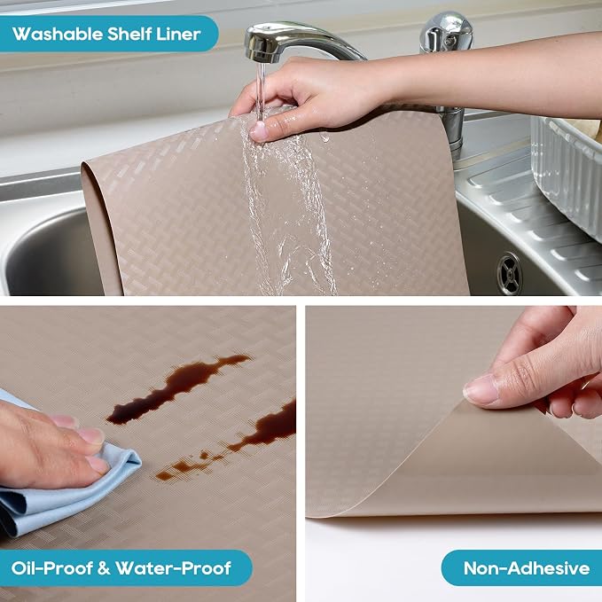 Shelf Liners for Kitchen Cabinets, Waterproof and Oil-Proof Kitchen Cupboard - Image 4