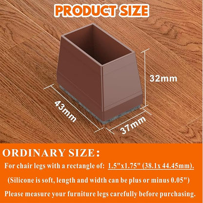 Rectangle Chair Leg Protectors for Hardwood Floors - Image 2