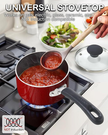 Cook N Home Non Stick Sauce Pan, 1 Quart Saucepan - Image 3