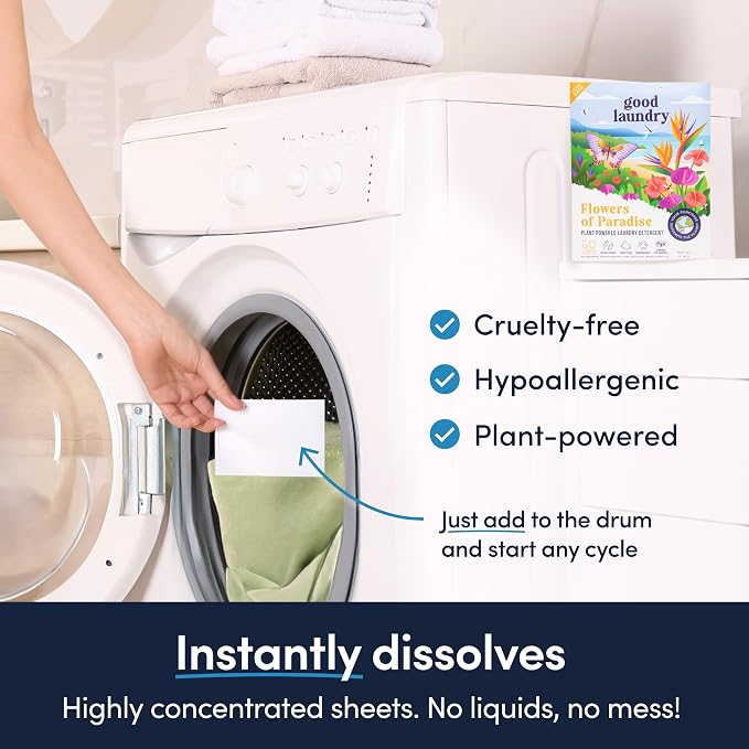 Good Laundry Flowers of Paradise Detergent Sheets, & Dryer Sheet Bundle - Image 3
