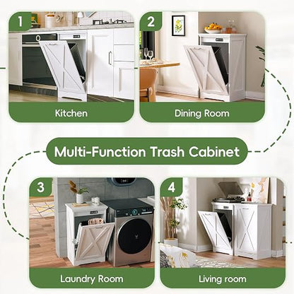 Betterhood Tilt Out Trash Can Cabinet, Hidden Trash Bin - Image 6