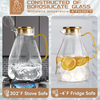 Yirilan 2.8 Liter Glass Pitcher - Image 3
