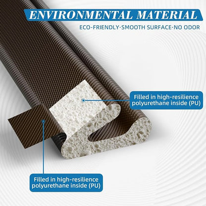 V-Shaped Weather Stripping Door Seal, 52.5FT Draft Stopper - Image 5