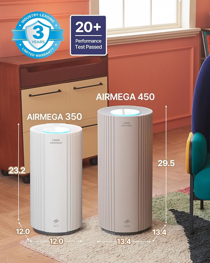 COWAY Air Purifiers for Large Room Whole Home Up to 3, True HEPA Filter for - Image 12
