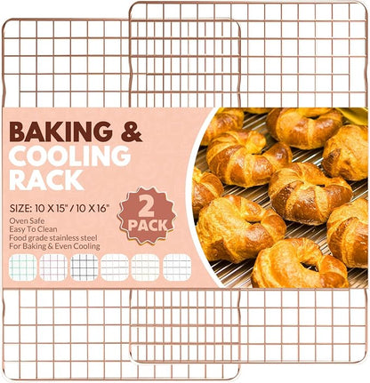 2 PCS Cooling Racks for Cooking and Baking, 15x10 Inches Stainless Steel by Unknown